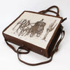 ADBGM520 Hair-On Cowhide Stagecoach Leather Tote with Crossbody Strap - Western Heritage Handbag