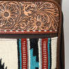 ADBG1570 American Darling Western Leather Travel Case with Hand Tooled Floral and Saddle Blanket
