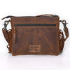 ADBGM523 Western Fringe Crossbody Bag with Stagecoach Design - Hair-On Cowhide Leather Purse
