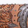 ADBG1631 American Darling Hand-Tooled Leather Organiser Bag with Floral Carving & Western Embossed Detailing