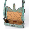ADBG1635 American Darling Crocodile Embossed Leather Cross Body Bag with Western Detailing & Premium Craft