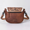 ADBG1636 American Darling Hand Tooled Leather Cross Body Bag with Western Carving and Adjustable Strap
