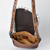ADBG1636 American Darling Hand Tooled Leather Cross Body Bag with Western Carving and Adjustable Strap