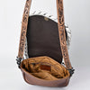 ADBG1636 American Darling Hand Tooled Leather Cross Body Bag with Western Carving and Adjustable Strap