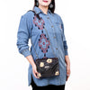 ADBGA679 American Darling Hand Tooled Floral Carved Genuine Leather Messenger Bag