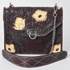ADBGA679 American Darling Hand Tooled Floral Carved Genuine Leather Messenger Bag