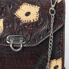 ADBGA679 American Darling Hand Tooled Floral Carved Genuine Leather Messenger Bag