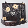 ADBGA679 American Darling Hand Tooled Floral Carved Genuine Leather Messenger Bag