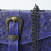 ADBG1535 American Darling Western Leather Small Crossbody Bag with Hand-Tooled Floral Design & Chain Strap