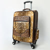ADBG1637 American Darling Western Leather Travel Case with Hair-On Cowhide and Hand-Tooled Detailing