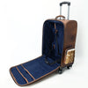 ADBG1637 American Darling Western Leather Travel Case with Hair-On Cowhide and Hand-Tooled Detailing