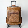 ADBG1638 American Darling Western Leather Travel Case with Hair-On Cowhide and Hand-Tooled Accents