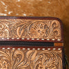 ADBG1638 American Darling Western Leather Travel Case with Hair-On Cowhide and Hand-Tooled Accents