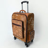 ADBG1638 American Darling Western Leather Travel Case with Hair-On Cowhide and Hand-Tooled Accents