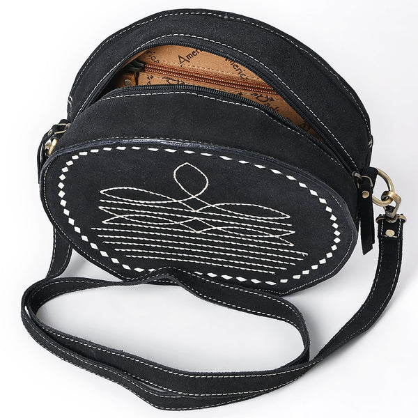 ADBGA682 American Darling Boot Stitched Genuine Suede Western Leather Canteen Bag