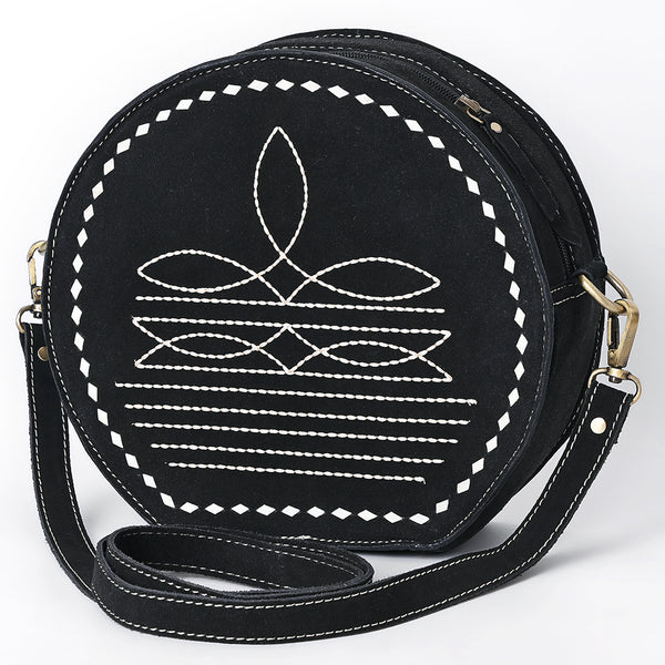 ADBGA682 American Darling Boot Stitched Genuine Suede Western Leather Canteen Bag