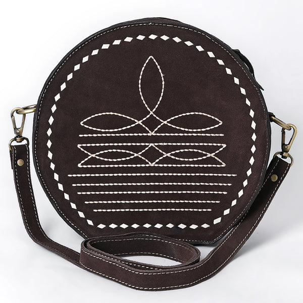 ADBGA682 American Darling Boot Stitched Genuine Suede Western Leather Canteen Bag