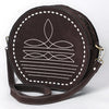 ADBGA682 American Darling Boot Stitched Genuine Suede Western Leather Canteen Bag