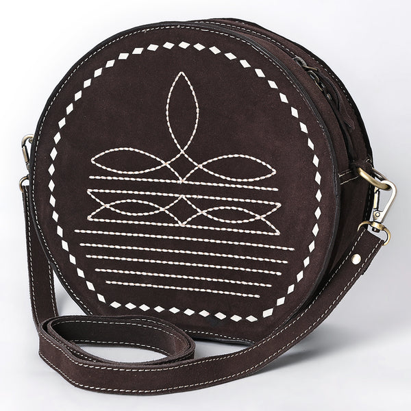 ADBGA682 American Darling Boot Stitched Genuine Suede Western Leather Canteen Bag