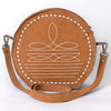 ADBGA682 American Darling Boot Stitched Genuine Suede Western Leather Canteen Bag