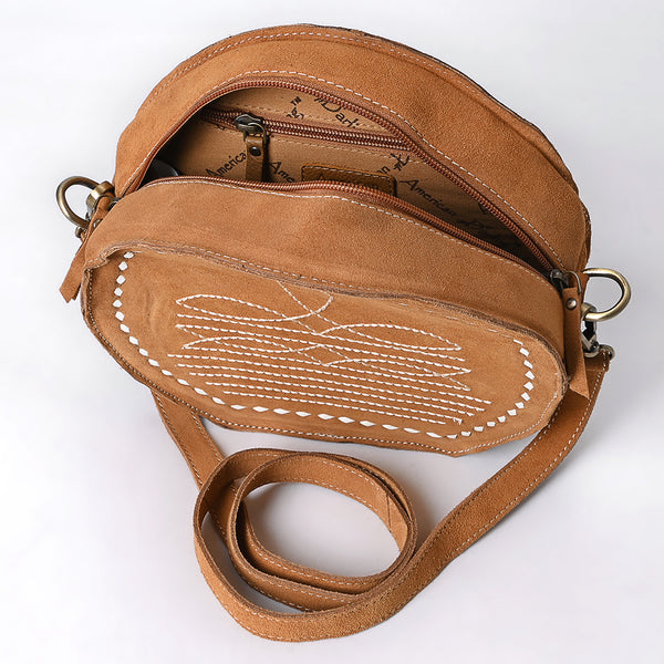 ADBGA682 American Darling Boot Stitched Genuine Suede Western Leather Canteen Bag