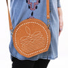 ADBGA682 American Darling Boot Stitched Genuine Suede Western Leather Canteen Bag