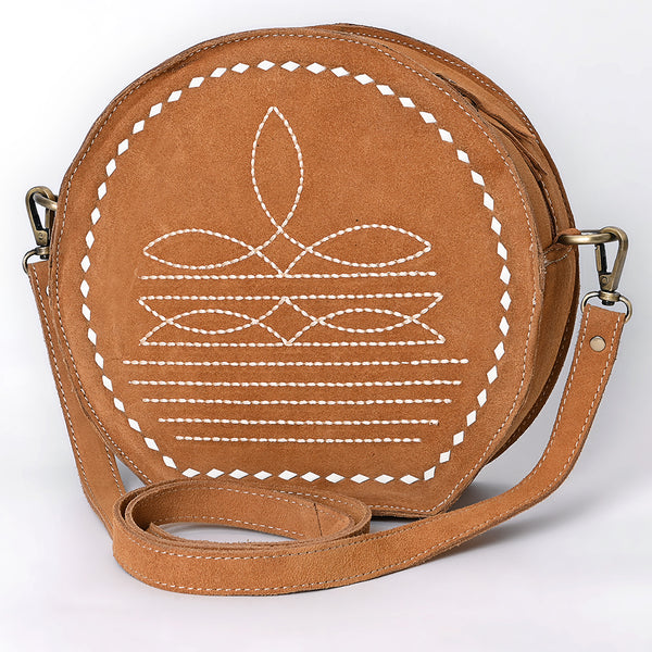 ADBGA682 American Darling Boot Stitched Genuine Suede Western Leather Canteen Bag