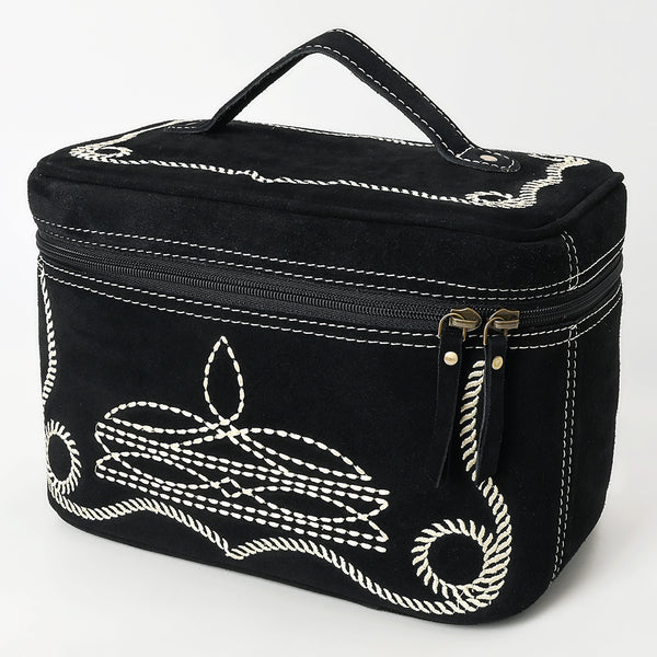 ADBGA683 American Darling Boot Stitched Genuine Suede Leather Jewelry Case