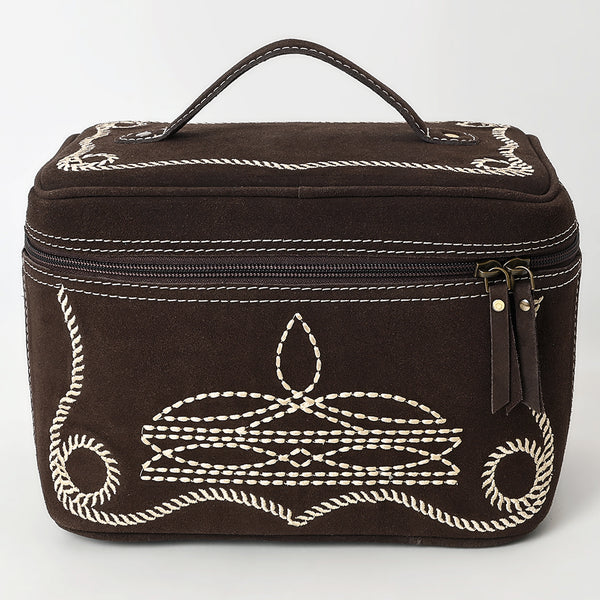 ADBGA683 American Darling Boot Stitched Genuine Suede Leather Jewelry Case