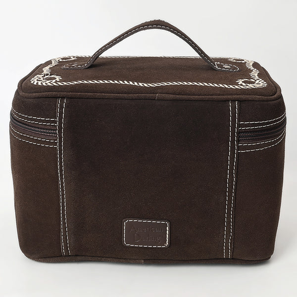 ADBGA683 American Darling Boot Stitched Genuine Suede Leather Jewelry Case