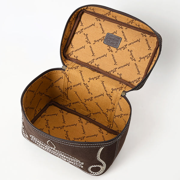 ADBGA683 American Darling Boot Stitched Genuine Suede Leather Jewelry Case