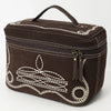ADBGA683 American Darling Boot Stitched Genuine Suede Leather Jewelry Case