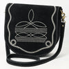 ADBGA684 American Darling Genuine Suede Leather Cross body Bag with White Rope Embroidery
