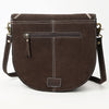 ADBGA684 American Darling Genuine Suede Leather Cross body Bag with White Rope Embroidery