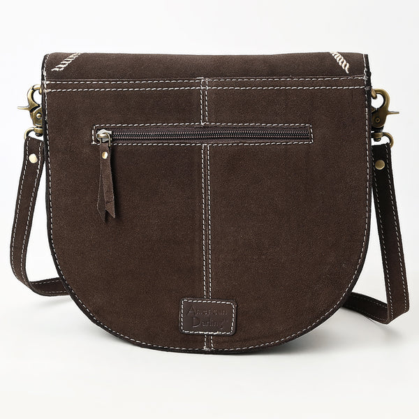 ADBGA684 American Darling Genuine Suede Leather Cross body Bag with White Rope Embroidery