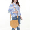 ADBGA684 American Darling Genuine Suede Leather Cross body Bag with White Rope Embroidery