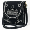 ADBGA685 American Darling Boot Stitched Suede Genuine Leather Cross body Bag