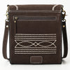 ADBGA685 American Darling Boot Stitched Suede Genuine Leather Cross body Bag
