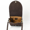 ADBGA685 American Darling Boot Stitched Suede Genuine Leather Cross body Bag