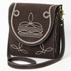 ADBGA685 American Darling Boot Stitched Suede Genuine Leather Cross body Bag