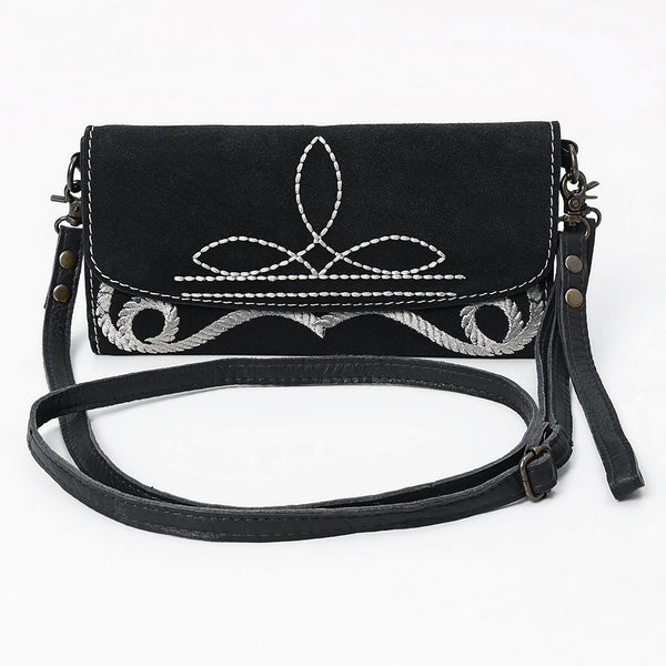 ADBGA686 American Darling Boot Stitched Suede Genuine Leather Small Cross body Bag