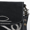 ADBGA686 American Darling Boot Stitched Suede Genuine Leather Small Cross body Bag