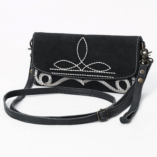 ADBGA686 American Darling Boot Stitched Suede Genuine Leather Small Cross body Bag