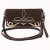 ADBGA686 American Darling Boot Stitched Suede Genuine Leather Small Cross body Bag