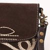 ADBGA686 American Darling Boot Stitched Suede Genuine Leather Small Cross body Bag