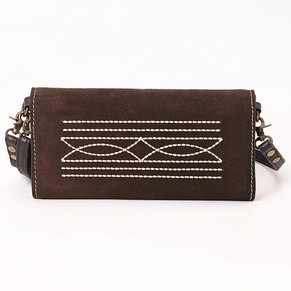 ADBGA686 American Darling Boot Stitched Suede Genuine Leather Small Cross body Bag