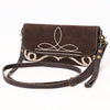 ADBGA686 American Darling Boot Stitched Suede Genuine Leather Small Cross body Bag