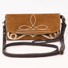 ADBGA686 American Darling Boot Stitched Suede Genuine Leather Small Cross body Bag