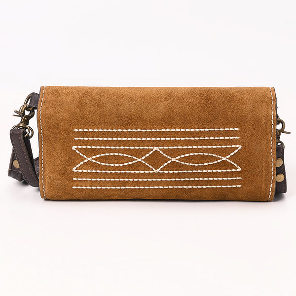 ADBGA686 American Darling Boot Stitched Suede Genuine Leather Small Cross body Bag