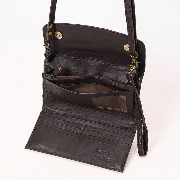 ADBGA686 American Darling Boot Stitched Suede Genuine Leather Small Cross body Bag